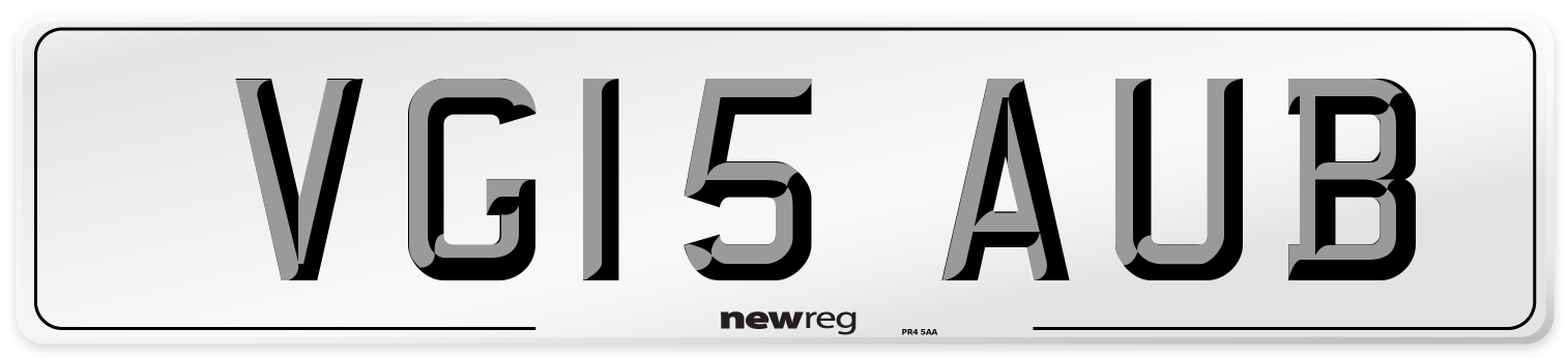 VG15 AUB Number Plate from New Reg